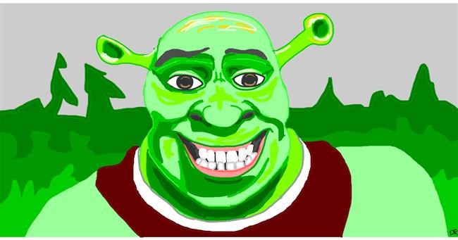 Drawing of Shrek by Swimmer 