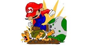 Drawing of Super Mario by camay