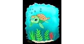 Drawing of Sea turtle by GreyhoundMama