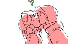 Drawing of Mistletoe by Sofie