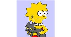 Drawing of Lisa Simpson by Ja