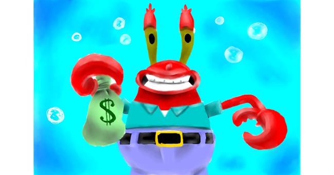 Drawing of Mr. Krabs (spongebob) by Wizard