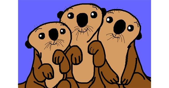 Drawing of Otter by InessA