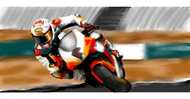 Drawing of Motorbike by Annie
