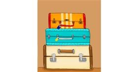 Drawing of Suitcase by GreyhoundMama