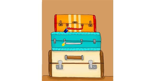 Drawing of Suitcase by GreyhoundMama