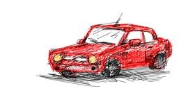 Drawing of Car by Gnome