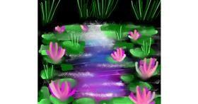 Drawing of Water lily by Cookie