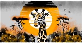 Drawing of Giraffe by Eclat de Lune