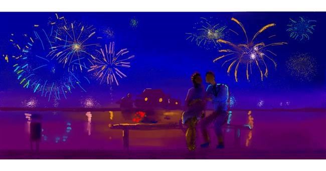 Drawing of Fireworks by Женя