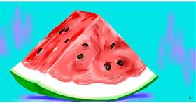 Drawing of Watermelon by Swimmer 