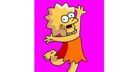 Drawing of Lisa Simpson by ⋆su⋆vinci彡