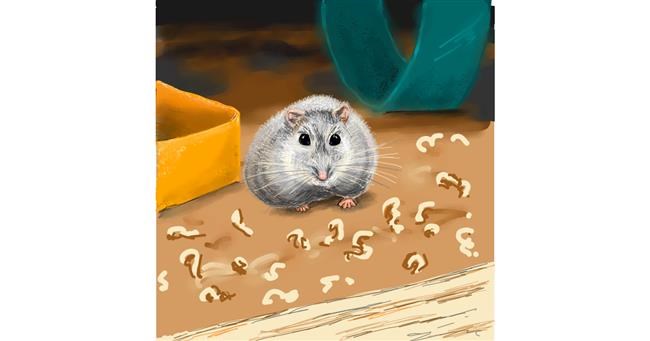 Drawing of Hamster by Andromeda