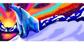 Drawing of Polar Bear by Magic Mushroom