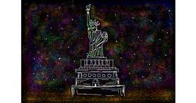 Drawing of Statue of Liberty by saraharts