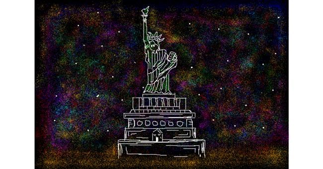 Drawing of Statue of Liberty by saraharts