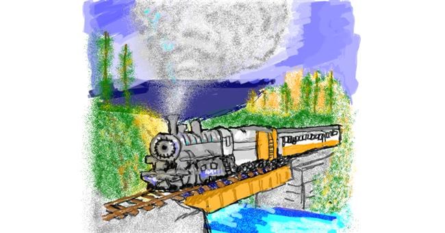 Drawing of Train by Mercy