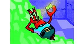 Drawing of Mr. Krabs (spongebob) by Jack536