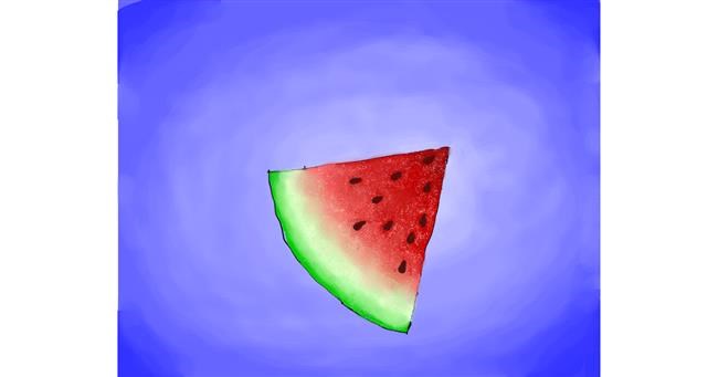 Drawing of Watermelon by *Ellie person*