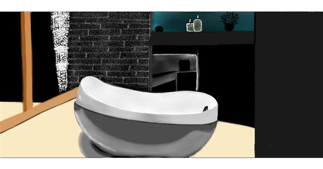 Drawing of Bathtub by Chaching