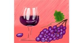 Drawing of Grapes by Freny