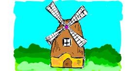 Drawing of Windmill by Lsk