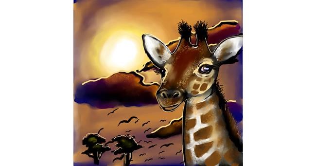 Drawing of Giraffe by Leah